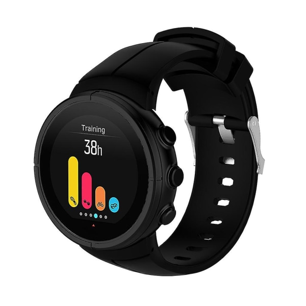 Armband för Suunto Spartan Ultra Silicone Smart Watch Band Anti-Scratch repsband Black