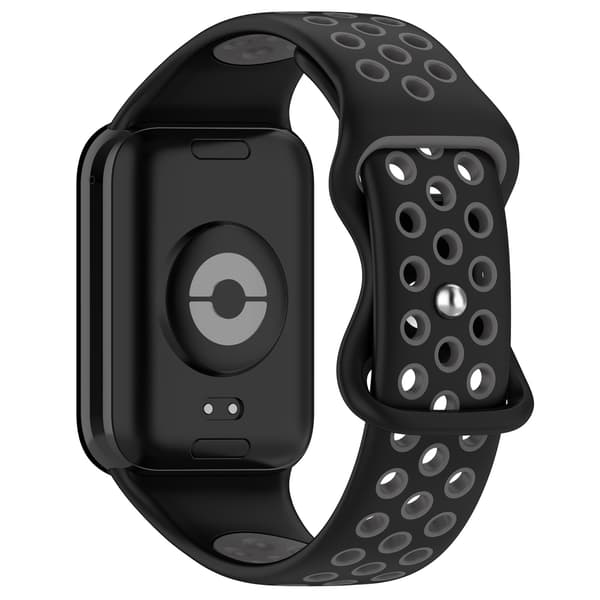 Rem til Xiaomi Smart Band 8 Pro To-tonet Silikonerem (Sort Grå)