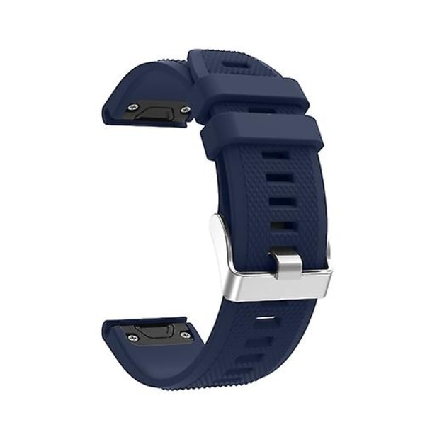 Til Garmin Fenix ​​5 Silikone urrem Navy Blue