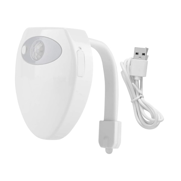 Mini Toalettlys med Bevegelsessensor Gløder Inne i Toalettet USB-Lading Induksjonsnattlys Toaletttilbehør