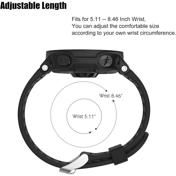 Reservedele Smart Wrist Watch Tilbehør Rem Strop til Garmin Forerunner 220/230/235/620/630/735XT/235Lite