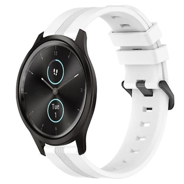 Garmin Garminmove Style 20 mm kovera raidallinen watch White