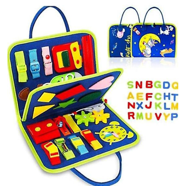 Busy Board, 20 in 1 Toddler Lelut Sensory Activity Board Fine Motor oppimiseen