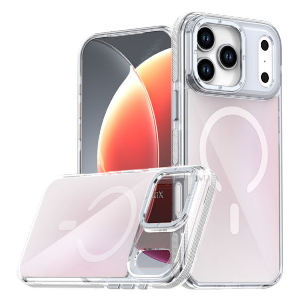 Etui til iPhone 17 Pro Max, Gradient beskyttelsesetui, hvit