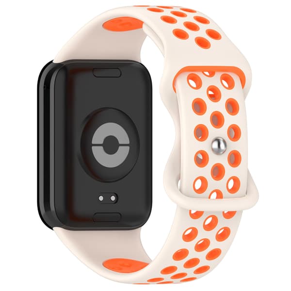 Stropp for Xiaomi Smart Band 8 Pro tofarget silikonstropp (oransje)