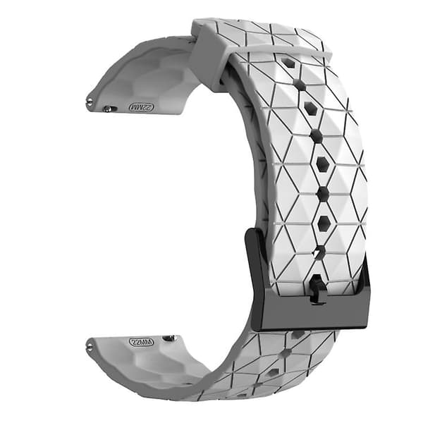 Til Garminmove Luxe 20 mm fodboldmønster ensfarvet silikoneurrem White
