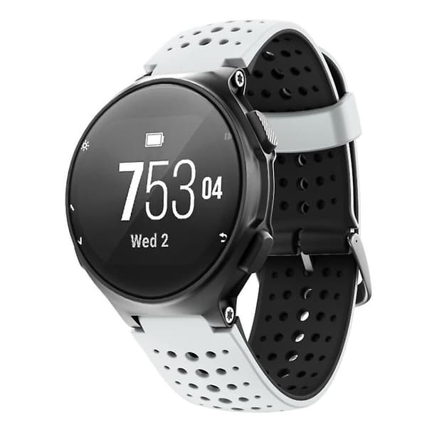Til Garmin Forerunner 220 tofarvet silikone urrem White Black
