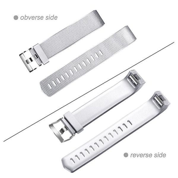Fitbit Charge 2 -ruudulliselle watch Silver