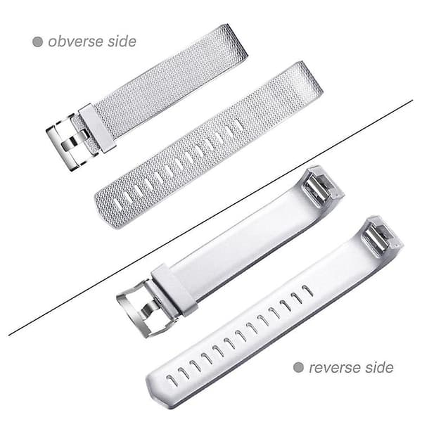 För Fitbit Charge 2-rutigt watch Silver