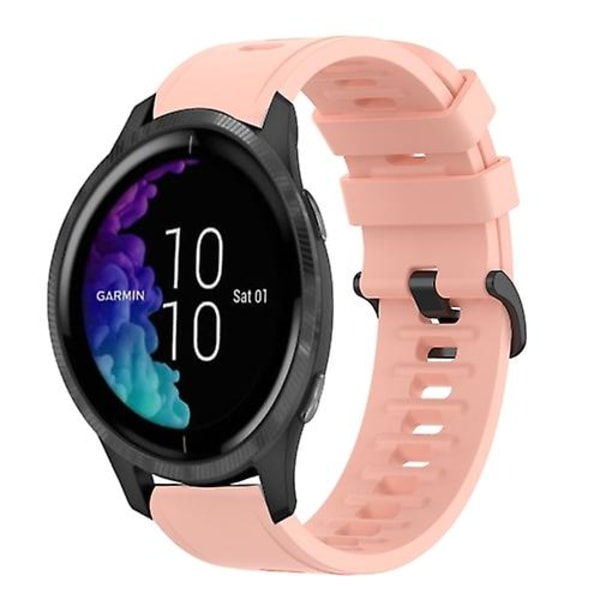 För Garmin Venu 20 mm enfärgad mjukt watch Pink