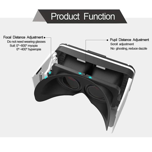 Mini Virtual Reality Briller Foldeligt Vr Headset til Smartphone