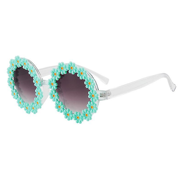 Retro Daisy Solbriller Til Kvinder Blomster Runde Fashion Disco Festival Solbriller-26 style 5