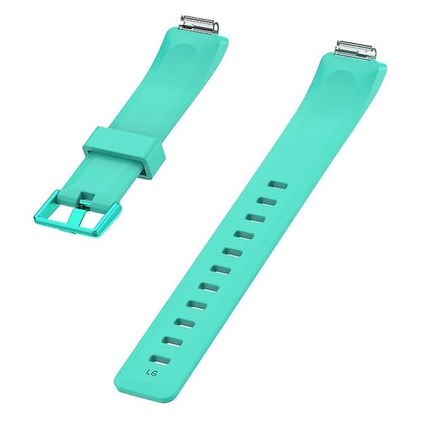 Til Fitbit Inspire / Inspire Hr Glossy Surface Silicone Watch Band Lake Blue