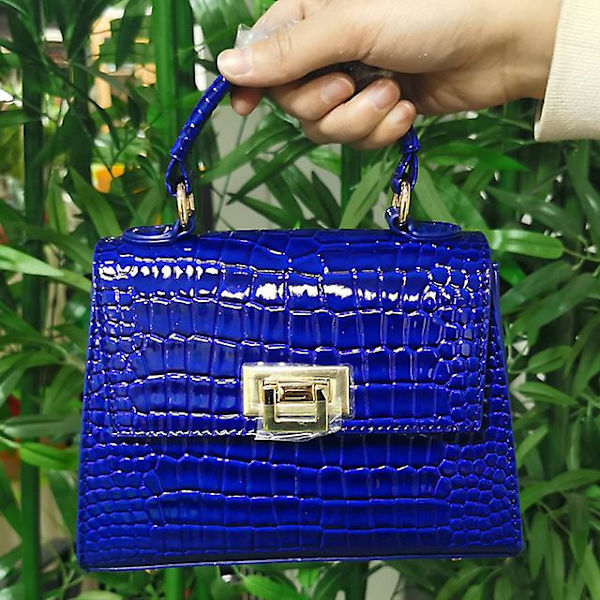 Luksus Lady Crocodile Bag 2022 Ny Elegant God Kvalitet Lille Pung Dame Håndtaske Med Lang Justerbar Skulderstrop