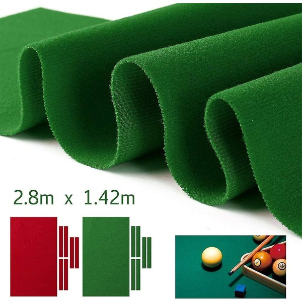Kvalitets poolbord Billarddug Poolbord Filt Passer Standard 9 fods bord til indendørs Billard Billarddug tilbehør Green
