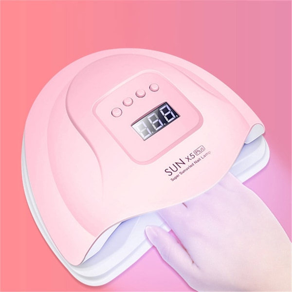 UV LED Neglekunst Lampe 48W Sun5 Neglekunst Tørreapparat Gel Neglelak Hærdende Pink SIURN