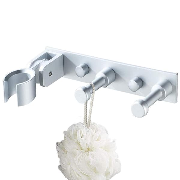 Håndholdt dusjhodeholder med 2 opphengskroker Silver Style 2