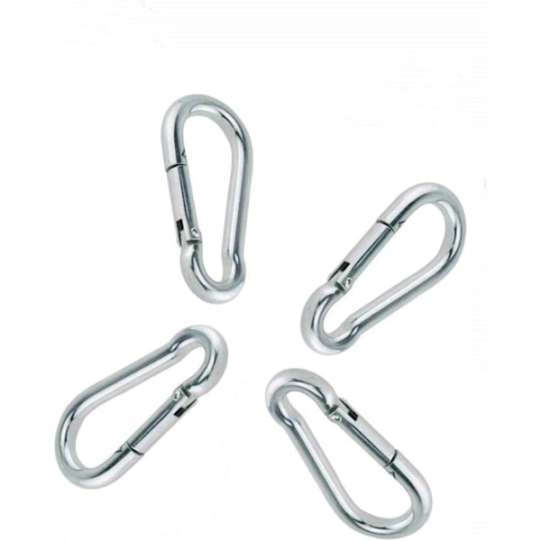 Fjærlåsfester - 4-pakning Karabiner Galvaniserte Stål Klips