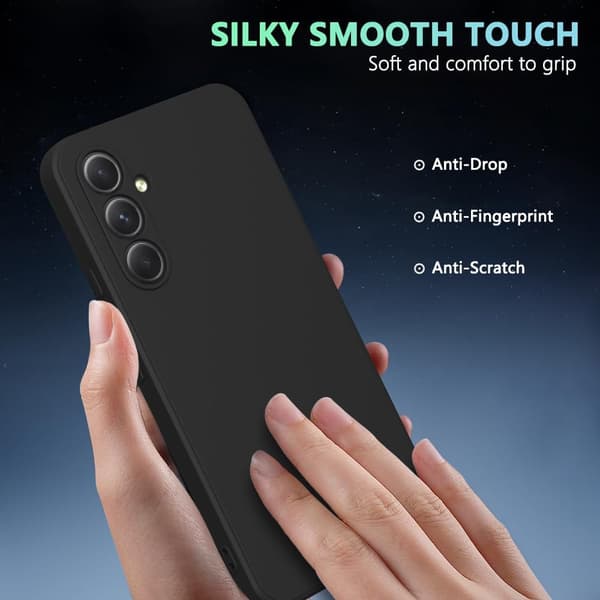 Fodral till Samsung Galaxy A36 5G, Enfärgat silikonskyddsfodral, blått