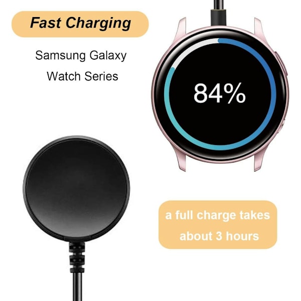 Oplader til Samsung Galaxy Watch 4/4Classic/3/Active 2/Active