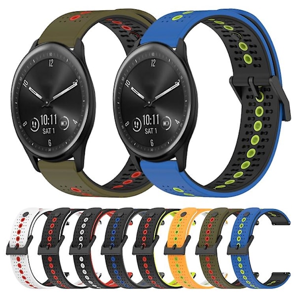 Garmin Vivomove Sport 20mm Tricolor hengittävä watch White-Black-Red