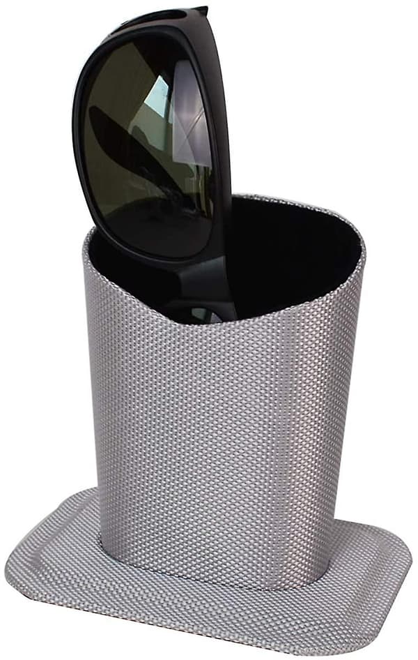 2-pack mjuka plyschfodrade glasögonhållare Silver