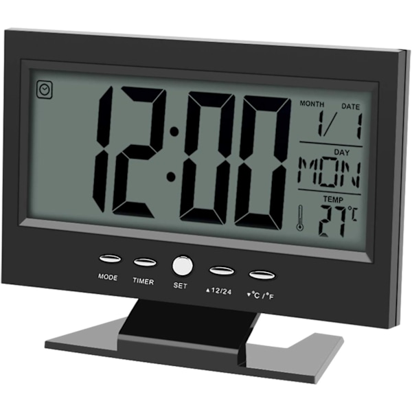 Väckarklocka Digital Väckarklocka Skrivbordsklocka Svart