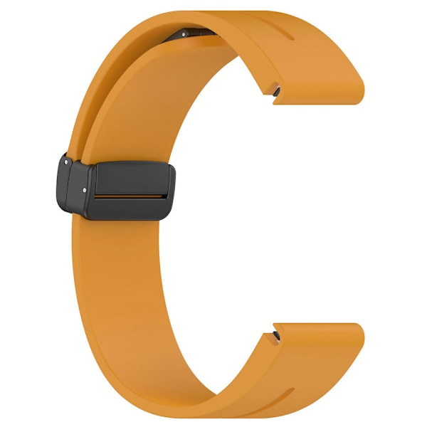 Svart spenne 22mm silikon klokkestropp for Garmin Fenix 7/forerunner 965/955/945/935 Dark Yellow