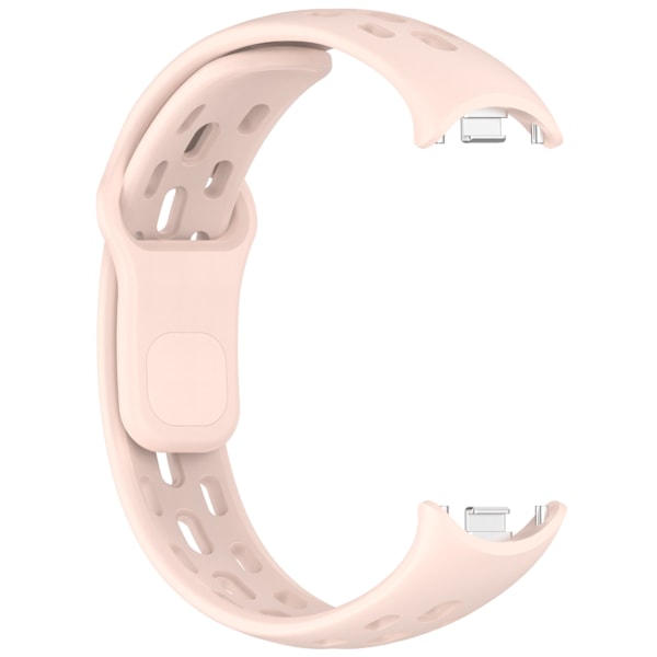 Älykellon ranneke Xiaomi Band 9/Xiaomi Band 8 -kelloon, hengittävä silikoniranneke (pinkki)
