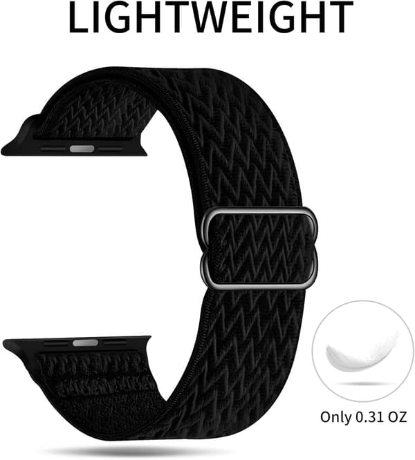 Strækbart Solo Loop-armbånd kompatibelt med Apple Watch-remme 2 38mm/40mm/41mm