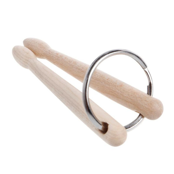 Mini Drum Sticks Nøglering Træ Drumsticks Nøglering Kæde Keyfob Percussion Gift