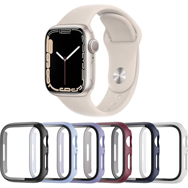 6-pack skal för Apple Watch Series 3/2/1 42mm skärmskydd D