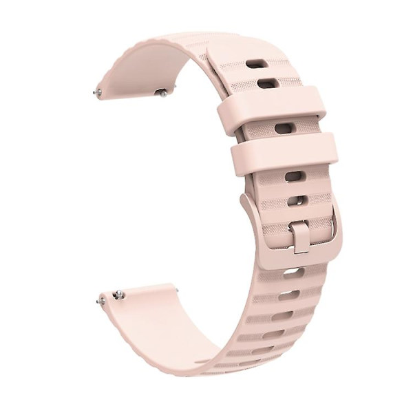 För Garmin Venu 2s 18 mm vågigt prickigt enfärgat watch Pink