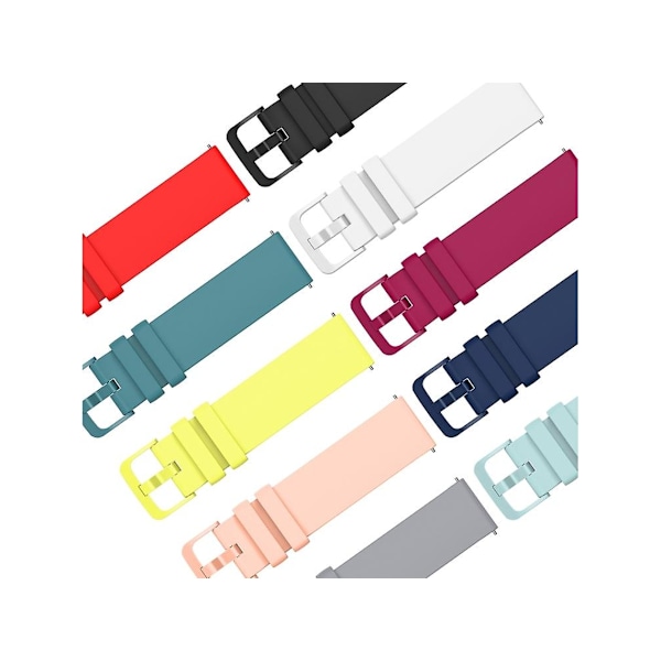 Rem för Garmin Venu 2S 18 mm Vit Solid Color Mjukt Silikon Armbandsur