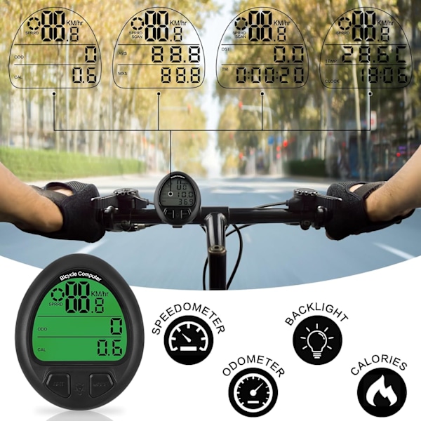 Trådløs/Kablet Cykelcomputer - MPH KM/H Cykelhastighedsmåler