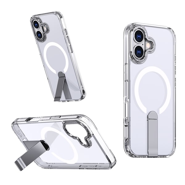 Magsafe Cover til iPhone 17 med foldbart stativ, transparent