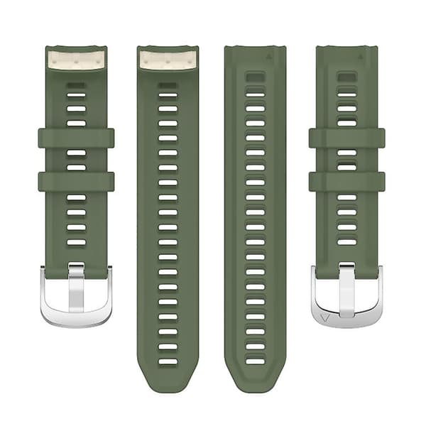 För Garmin Instinct 2s Silikon watch i rostfritt stål Dark Green