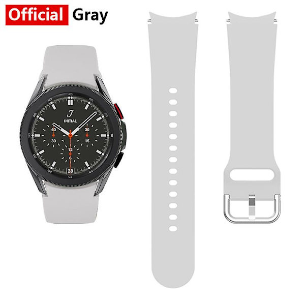 Silikonrem for Samsung Galaxy Watch 5/4 44mm 40mm Galaxy4 Classic 46mm 42mm Sportklokkereim Armbånd Galaxy Watch 5 Pro 45mm official Gray watch 4 classic 46mm