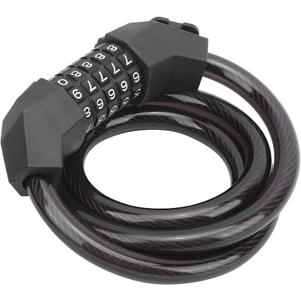Cykel Kabel Lås - Spiralformet Cykel Tyverisikring