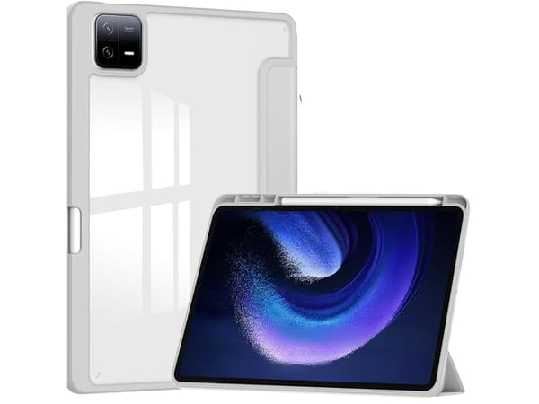 Crystal Folio -kotelo Redmi Pad Se 11 2023 -tabletille, harmaa