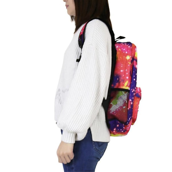 Lilo & Stitch Ryggsekk Skoleveske Studenter Ryggsekk Barn Gutter Jenter Reiseveske Gave B