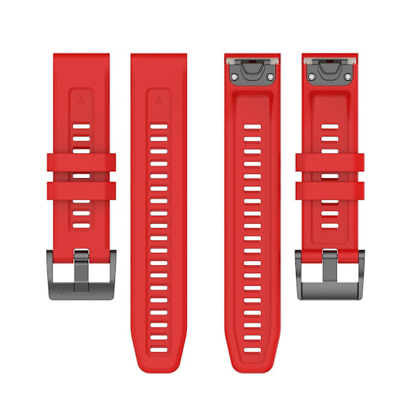 22mm Quick Release Silikonerem til Garmin Fenix 7X Red