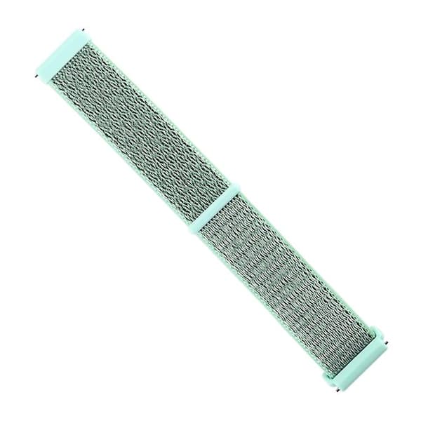 Til Fitbit Versa / Versa 2 Nylon urbånd med krog og løkke Green Gray