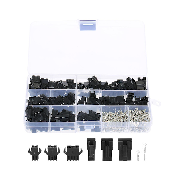 480 kpl Jst Sm 2,54 mm jako 2-napainen 3-nastainen 4-nastainen liitinkotelosarja naaras- ja urospuolinen Dupont- set hyppyjohtimelle nauhakaapeli PC tuuletin