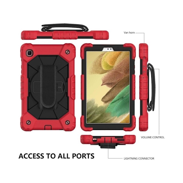 Samsung Galaxy Tab A7 Lite T220/t225 Jalustallinen Tablettikotelo Punainen
