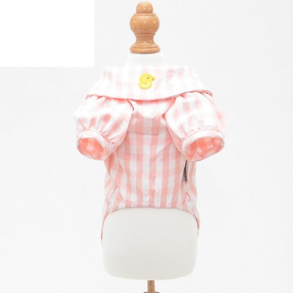 Lemmikkien vaatteet Kevät Kesä Uudet Koiran Vaatteet Lemmikkipaita Pieni koira Pink plaid Xxl