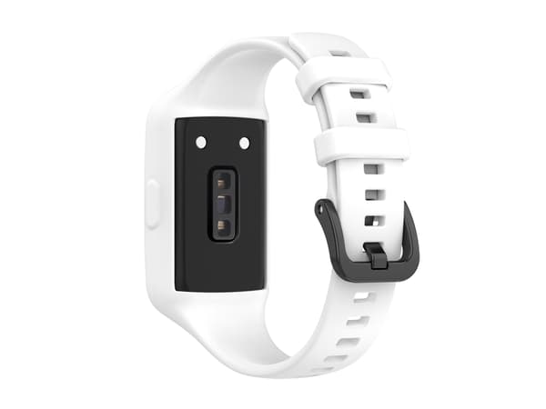 Smartwatch-rem för Huawei Strap 7/6 Pro/6/Honor Strap 7/6 Universal Integrerad Silikon (Vit)