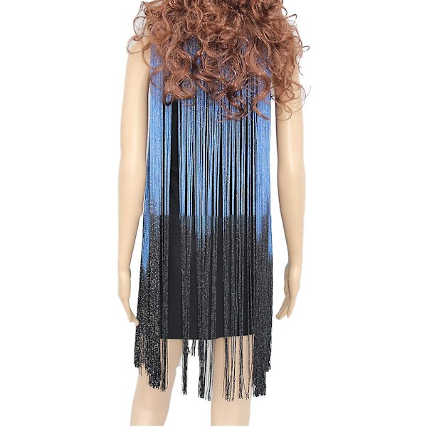 Kvinners O-hals Sequin Frynser Flapper Dansekjole Latin Salsa Ballroom Kostyme Gatsby Cocktailkjole Apricot
