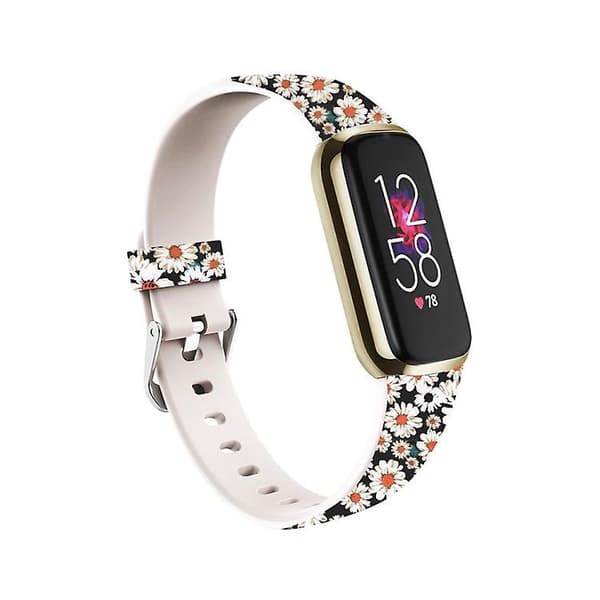 For Fitbit Luxe Special Edition-trykk silikonklokkerem Daisy