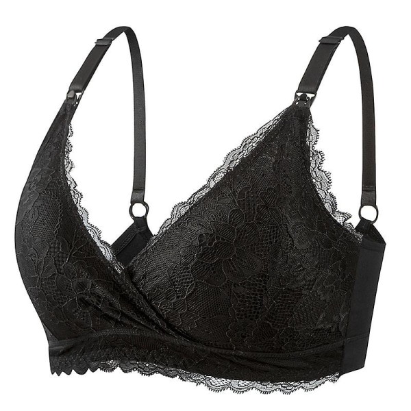 Amningsbehå främre knapp Mamma bomullsunderkläder black 38-85